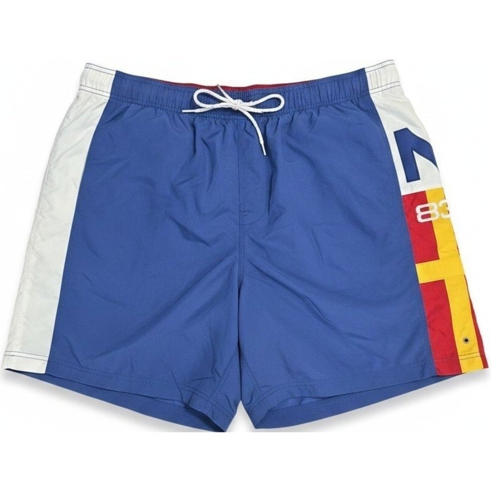 Nautica Mens XXL 2XL Swim Trunks Blue Red White Drawstring Board Shorts